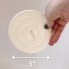 Danco Sink Stopper, Flat Suction, Rubber, White, For Universal Bathroom and Kitchen Sink 89042